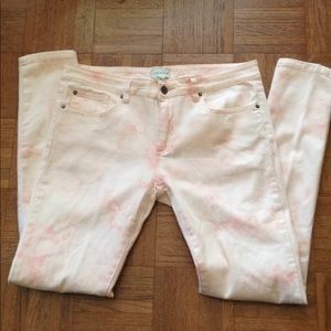Peachy tie dye skinny pants jeans. Cotton stretch. Nice for summer not white ❤️🐟